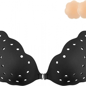 Sticky Bra, Breathable Strapless Bra Adhesive Push Up Backless Bras for Women