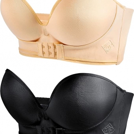 Strapless Pushup Bras Front Buckle Lift Bra Women Upwingsbra Wireless Non-Slip Invisible Front Hook 