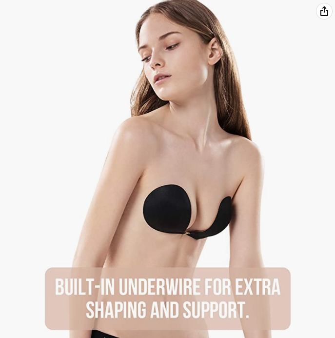 NuBra Seamless Underwire Invisible Backless Strapless Adhesive Bra Sexy Push Up Bra for Women(图2)