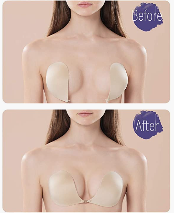 NuBra Seamless Underwire Invisible Backless Strapless Adhesive Bra Sexy Push Up Bra for Women(图3)