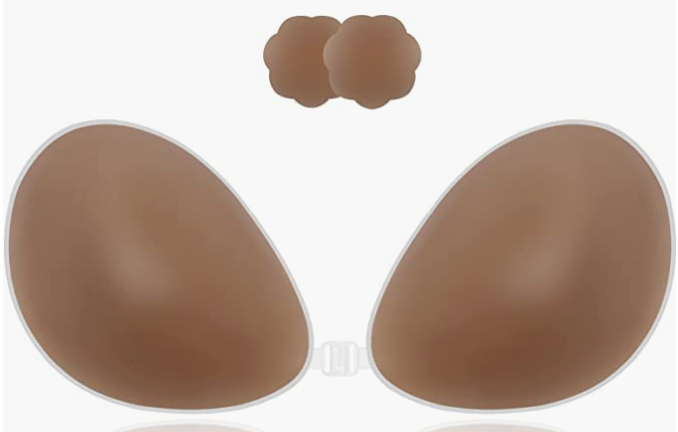 Adhesive Bra Strapless Sticky Invisible Push up Silicone Bra for Backless Dress with Nipple Covers(图2)