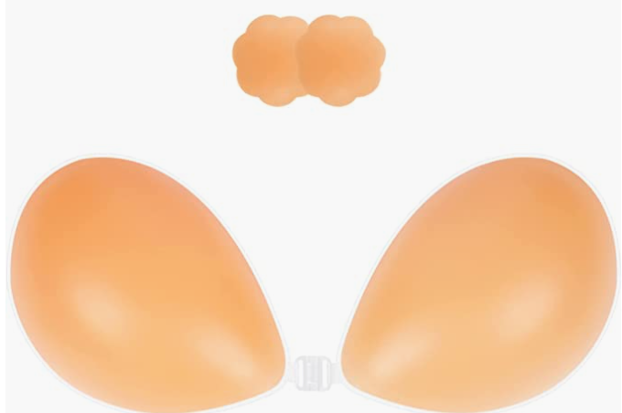 Adhesive Bra Strapless Sticky Invisible Push up Silicone Bra for Backless Dress with Nipple Covers(图8)