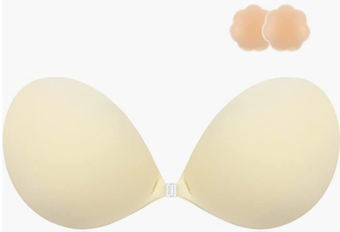 Adhesive Bra Strapless Sticky Invisible Push up Silicone Bra for Backless Dress with Nipple Covers(图6)